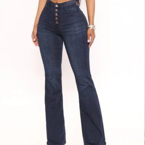 Dark Denim Flared Jeans (size 11)